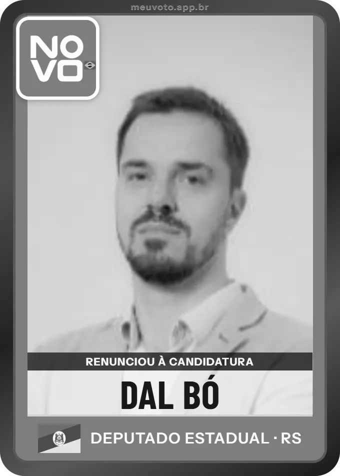 Carta de Dal Bó, Novo. Renunciou à candidatura e não vai à urna.