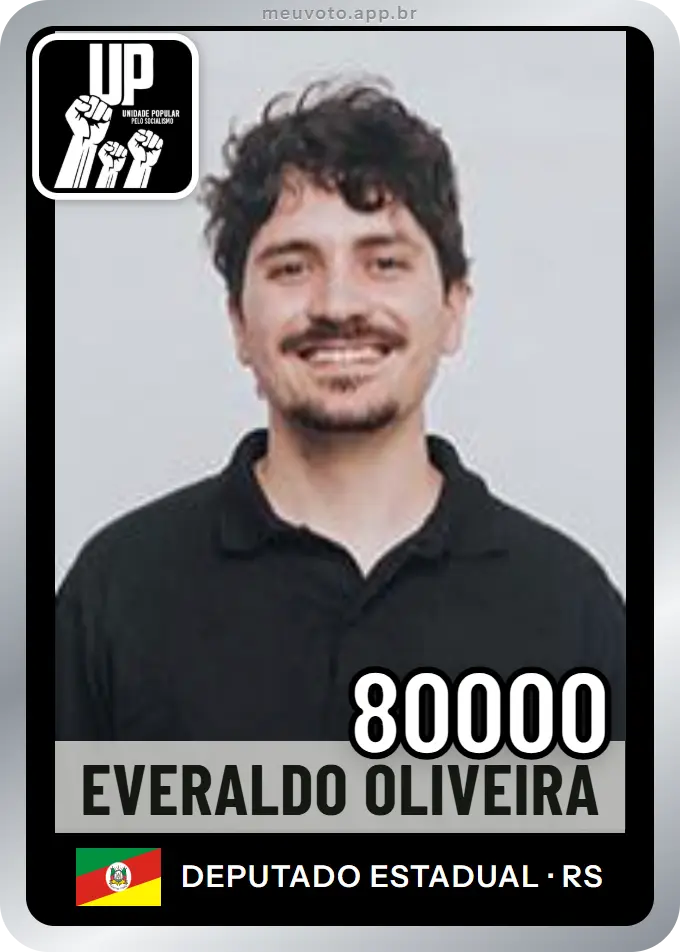 Carta de Everaldo Oliveira, número 80000, UP