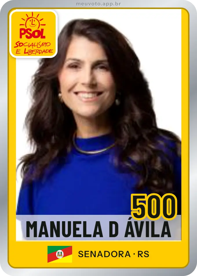 Carta de Manuela D Ávila, número 500, PSOL