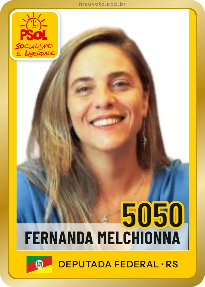 Carta de Fernanda Melchionna, número 5050, PSOL