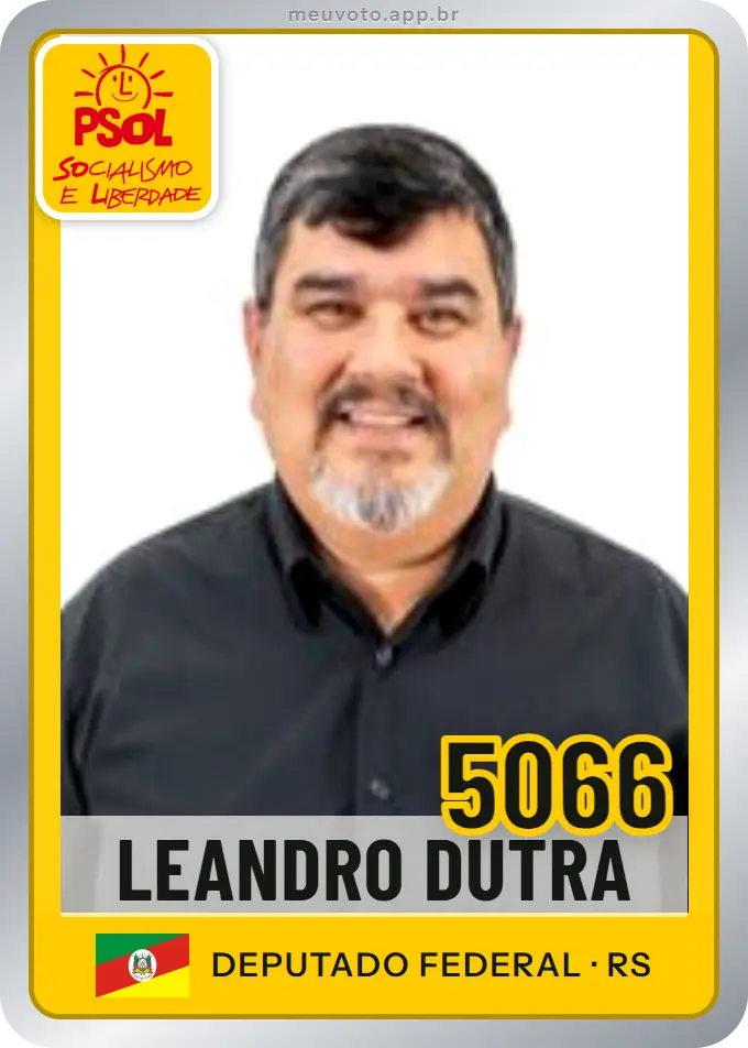 Carta de Leandro Dutra, número 5066, PSOL