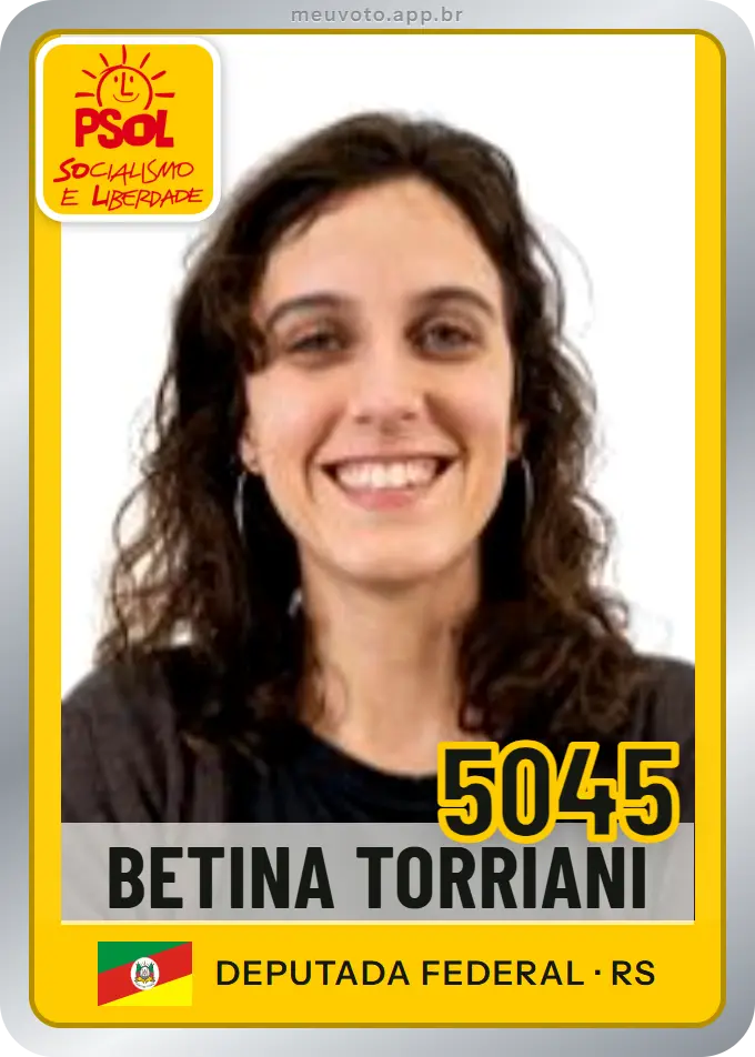 Carta de Betina Torriani, número 5045, PSOL