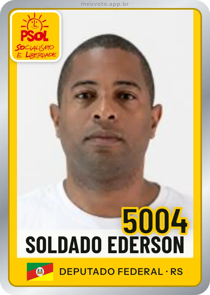 Carta de Soldado Ederson, número 5004, PSOL