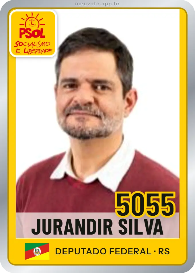 Carta de Jurandir Silva, número 5055, PSOL