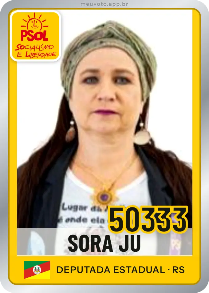 Carta de Sora Ju, número 50333, PSOL