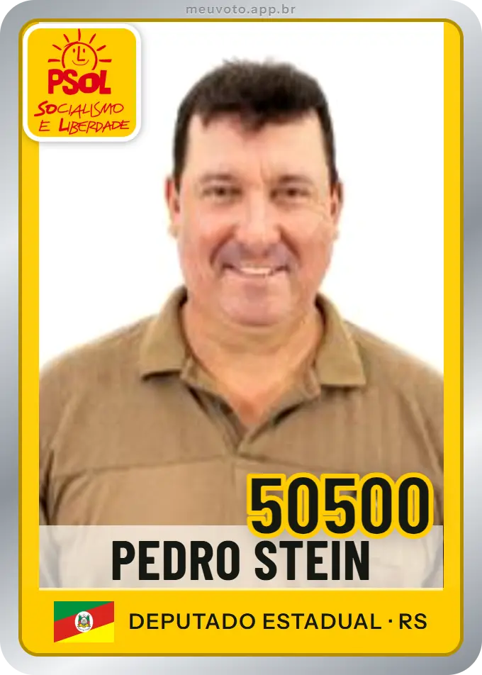 Carta de Pedro Stein, número 50500, PSOL