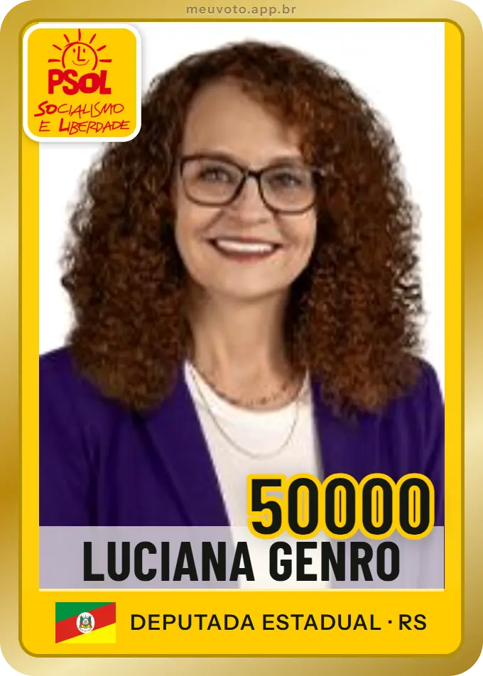 Carta de Luciana Genro, número 50000, PSOL