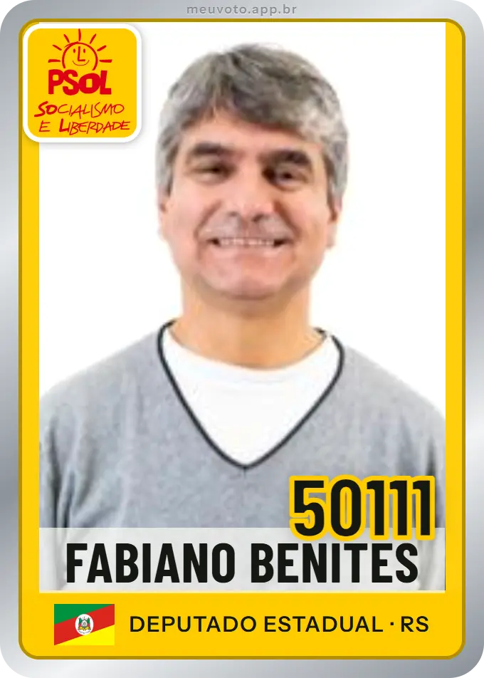 Carta de Fabiano Benites, número 50111, PSOL