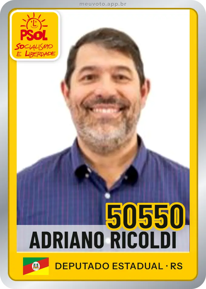 Carta de Adriano Ricoldi, número 50550, PSOL