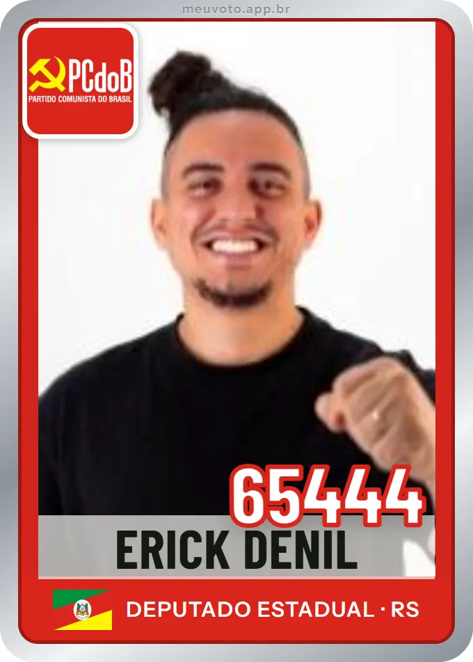 Carta de Erick Denil, número 65444, PCdoB