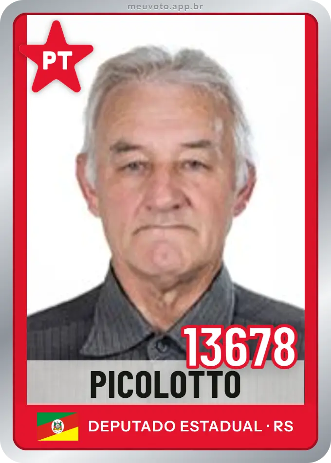 Carta de Picolotto, número 13678, PT
