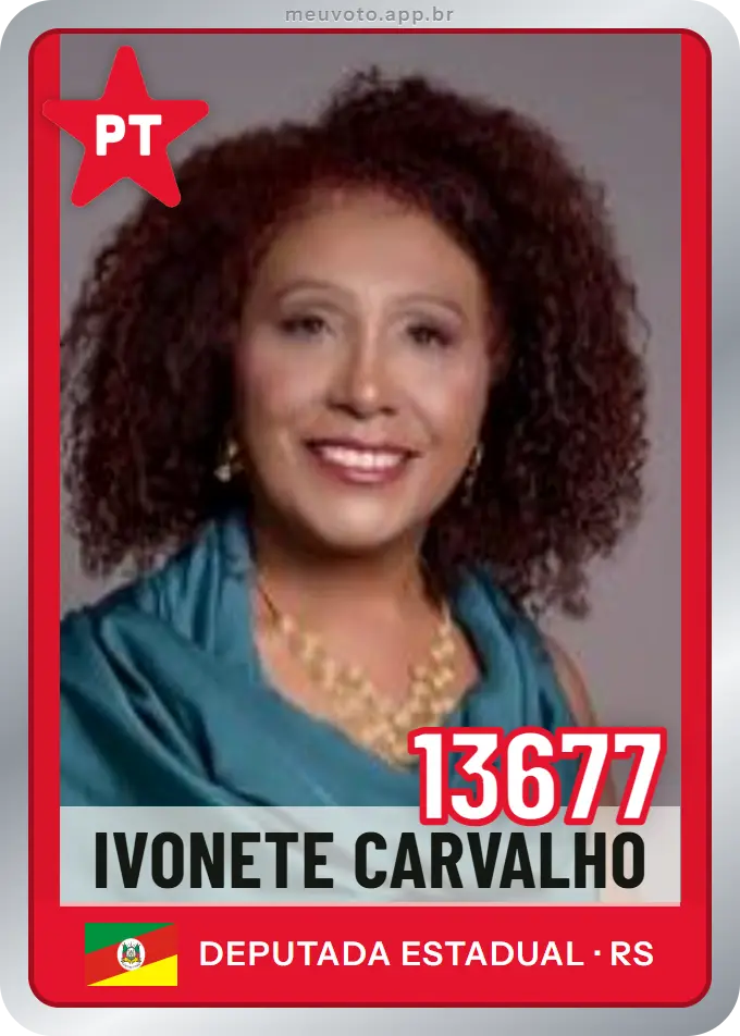 Carta de Ivonete Carvalho, número 13677, PT