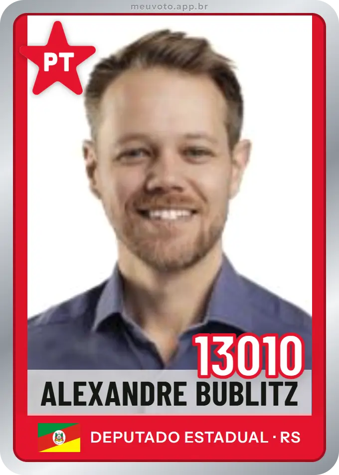 Carta de Alexandre Bublitz, número 13010, PT