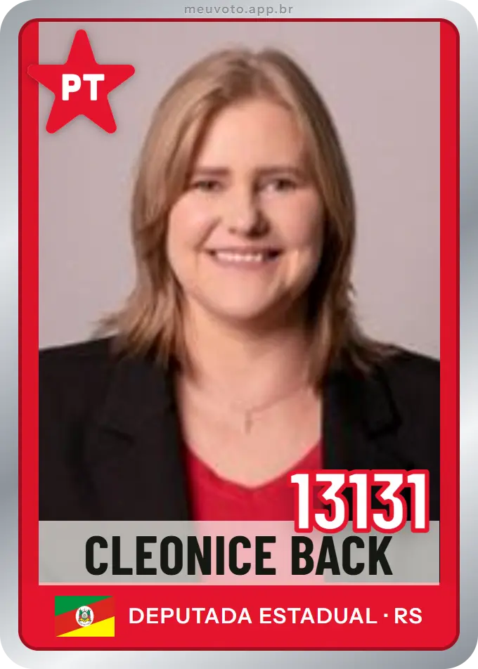 Carta de Cleonice Back, número 13131, PT
