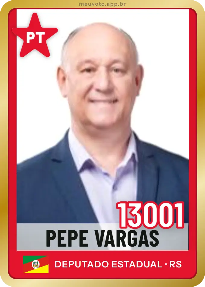 Carta de Pepe Vargas, número 13001, PT