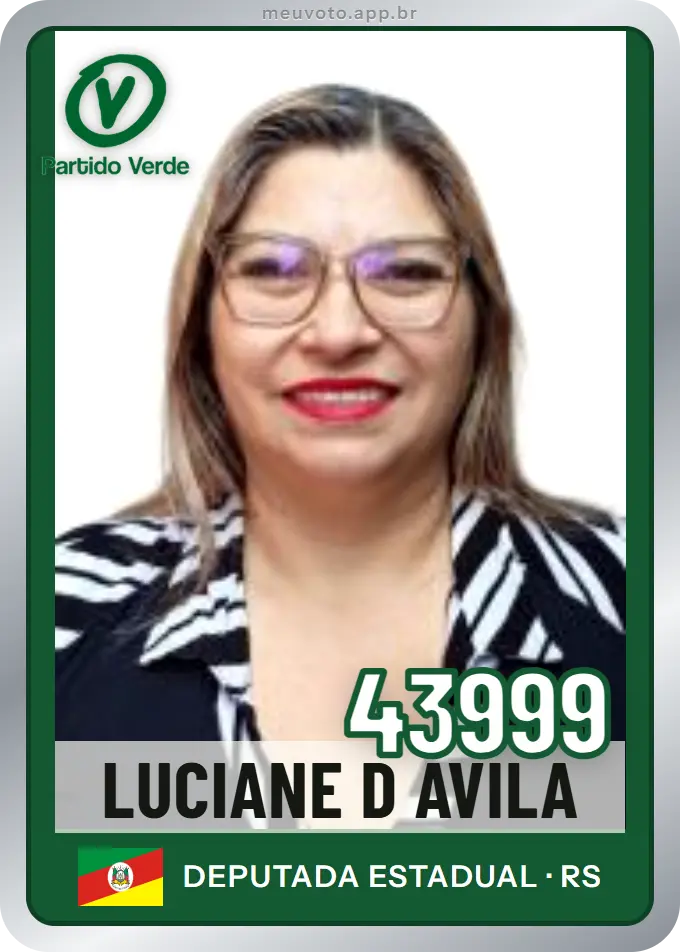 Carta de Luciane D Avila, número 43999, PV