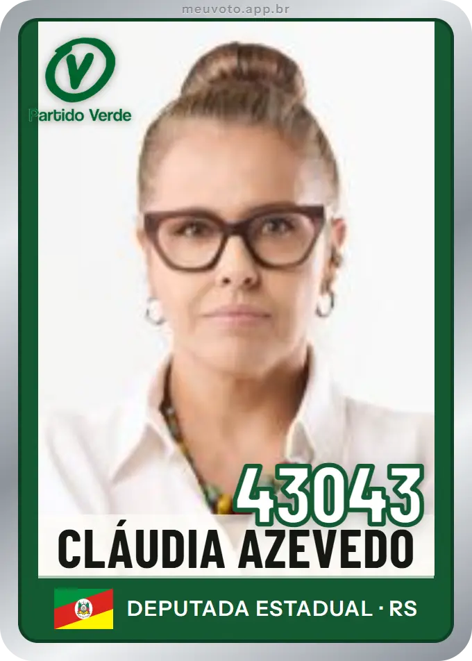 Carta de Cláudia Azevedo, número 43043, PV