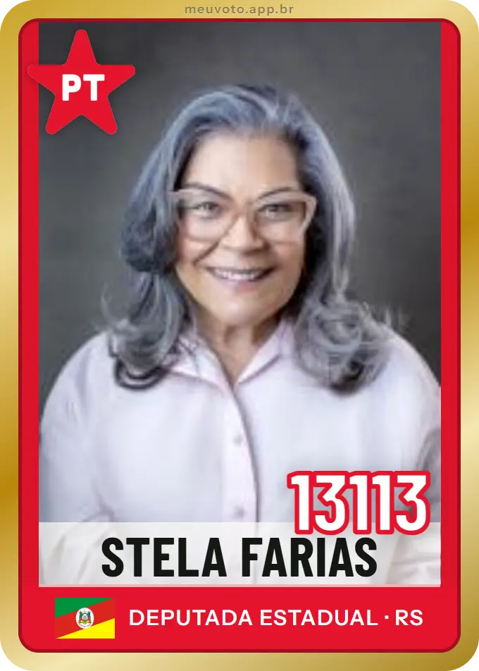 Carta de Stela Farias, número 13113, PT