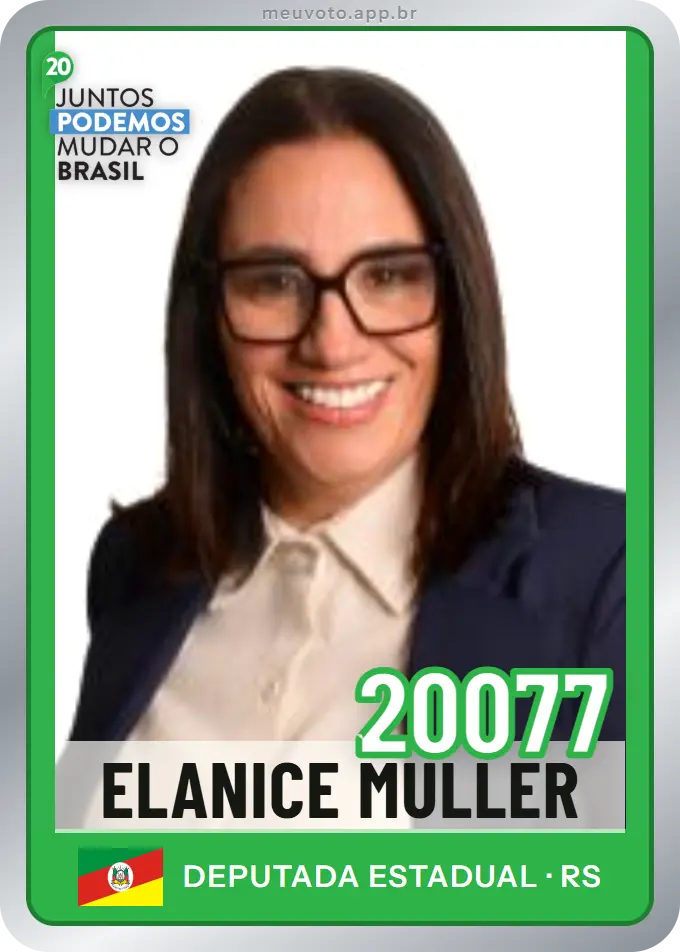 Carta de Elanice Muller, número 20077, Podemos