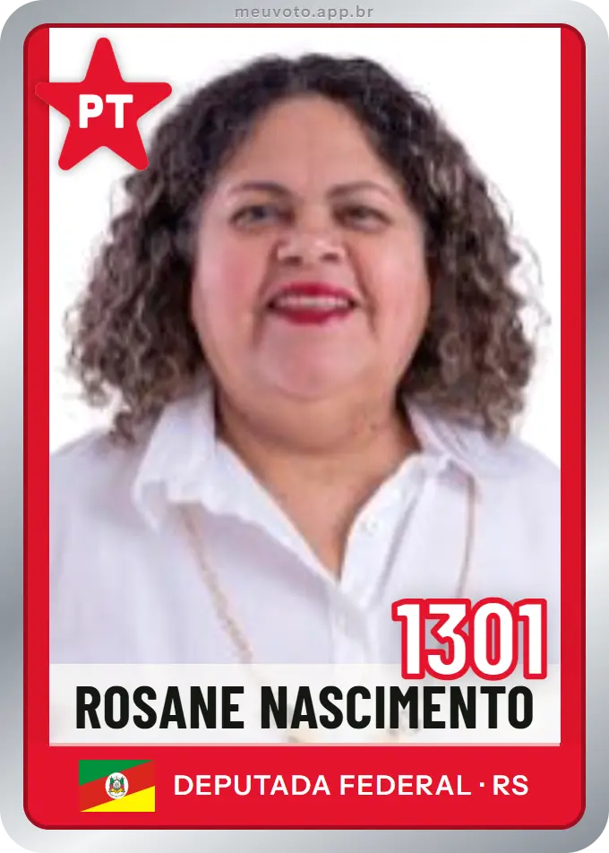 Carta de Rosane Nascimento, número 1301, PT