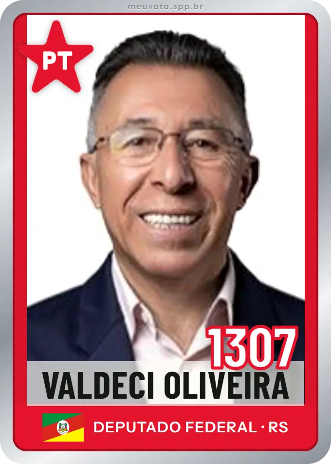 Carta de Valdeci Oliveira, número 1307, PT