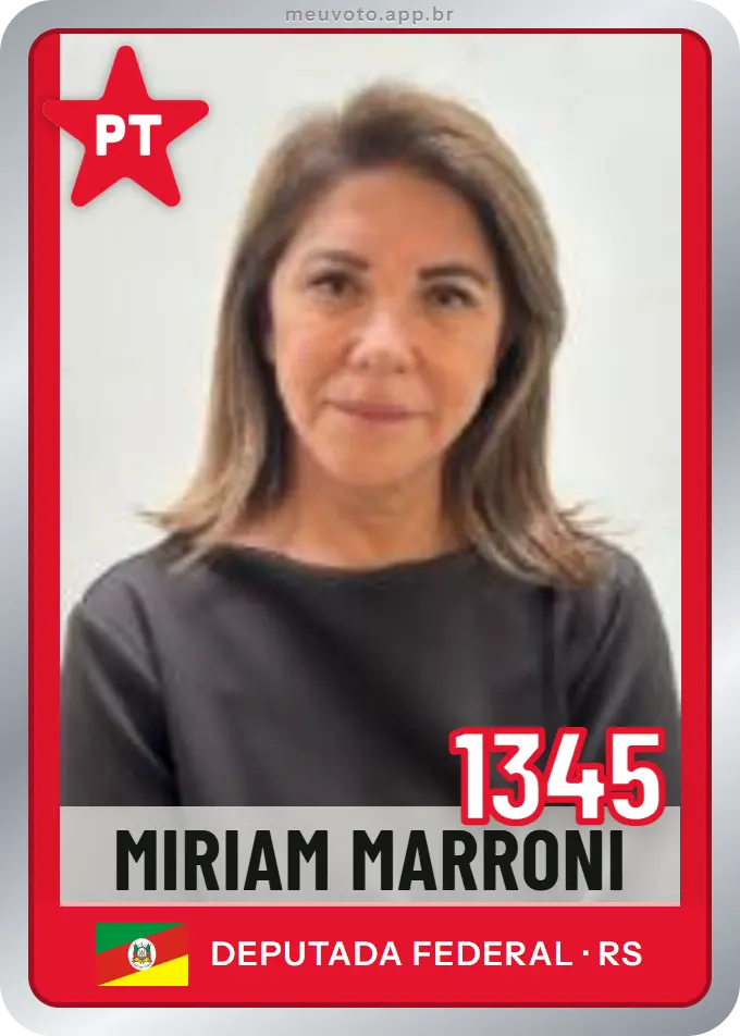 Carta de Miriam Marroni, número 1345, PT