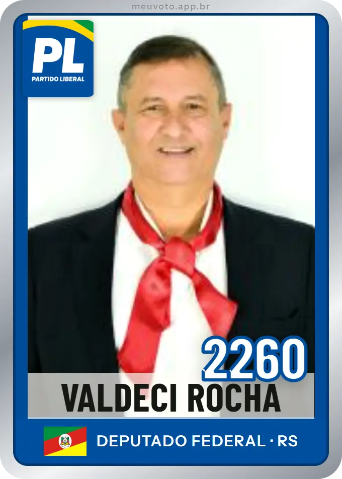 Carta de Valdeci Rocha, número 2260, PL