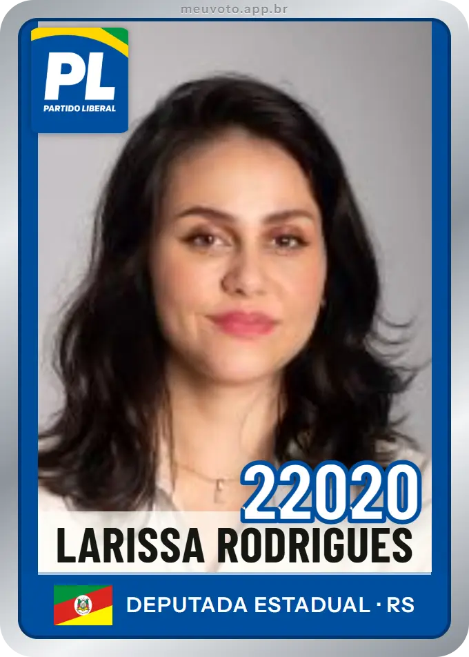 Carta de Larissa Rodrigues, número 22020, PL