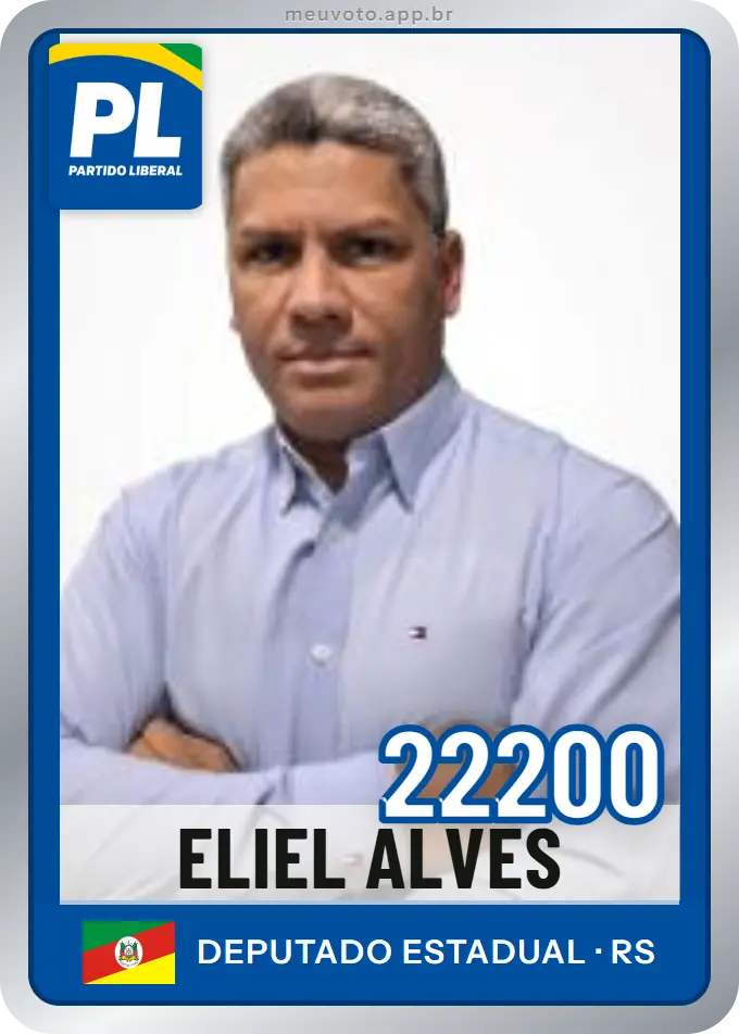 Carta de Eliel Alves, número 22200, PL
