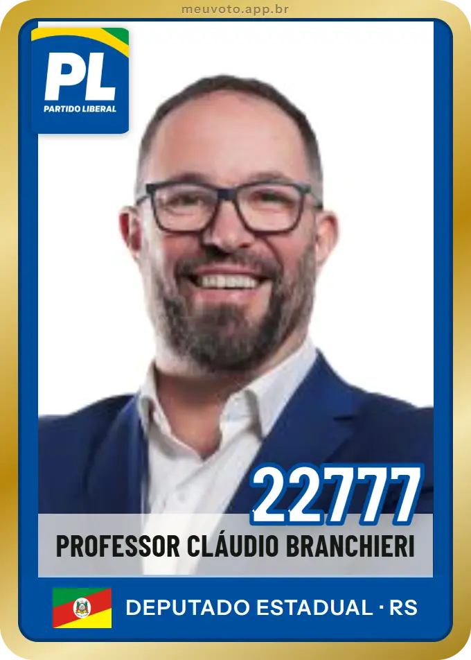 Carta de Professor Cláudio Branchieri, número 22777, PL