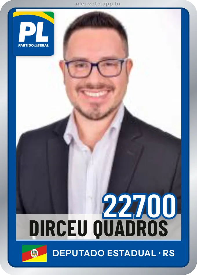 Carta de Dirceu Quadros, número 22700, PL