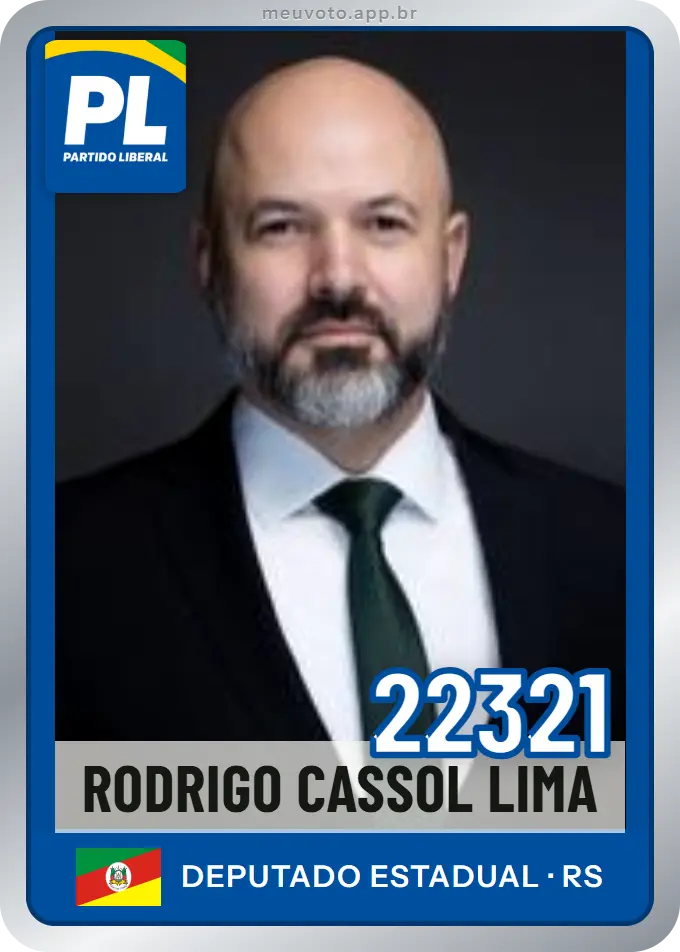 Carta de Rodrigo Cassol Lima, número 22321, PL
