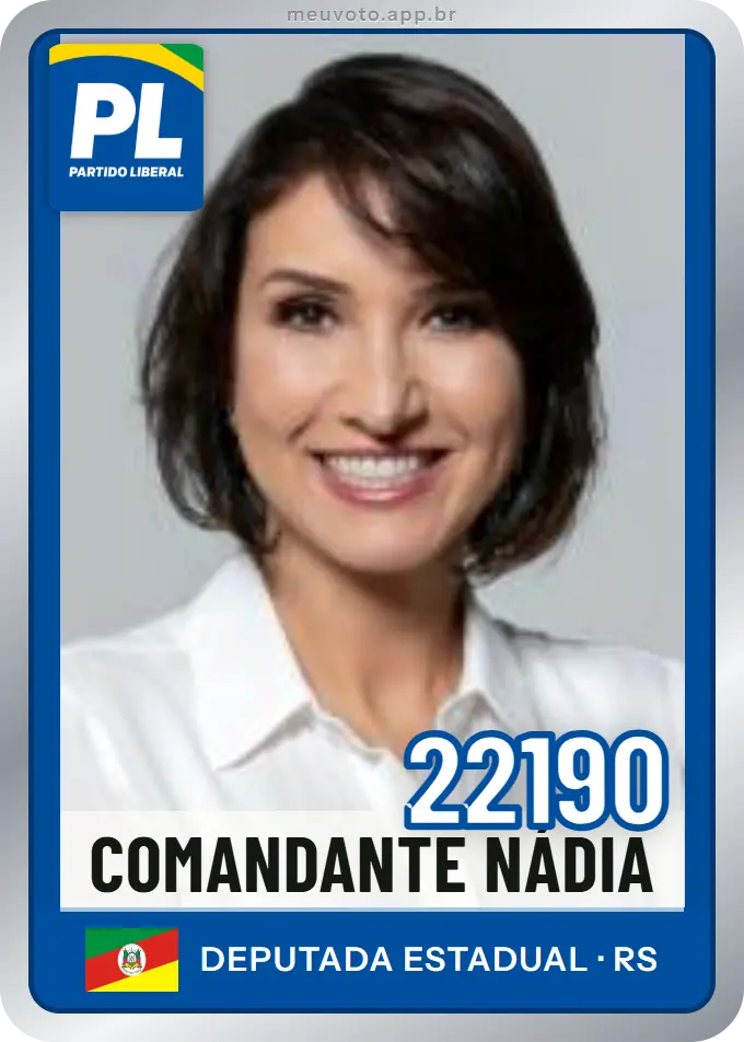 Carta de Comandante Nádia, número 22190, PL