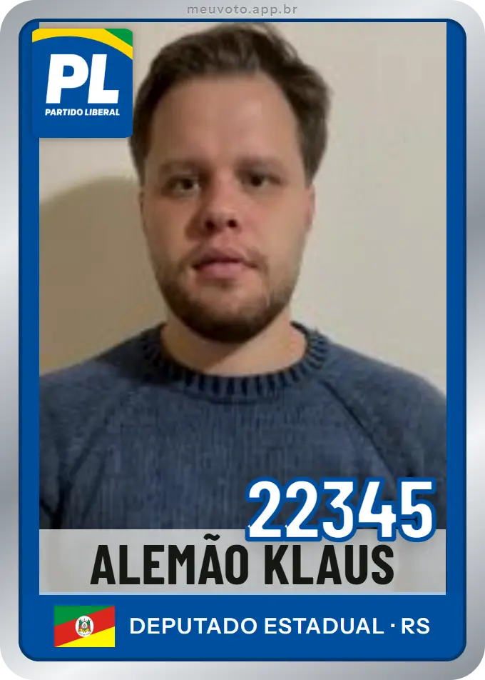 Carta de Alemão Klaus, número 22345, PL