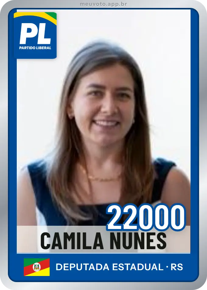 Carta de Camila Nunes, número 22000, PL