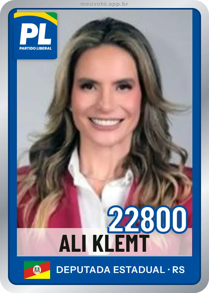 Carta de Ali Klemt, número 22800, PL