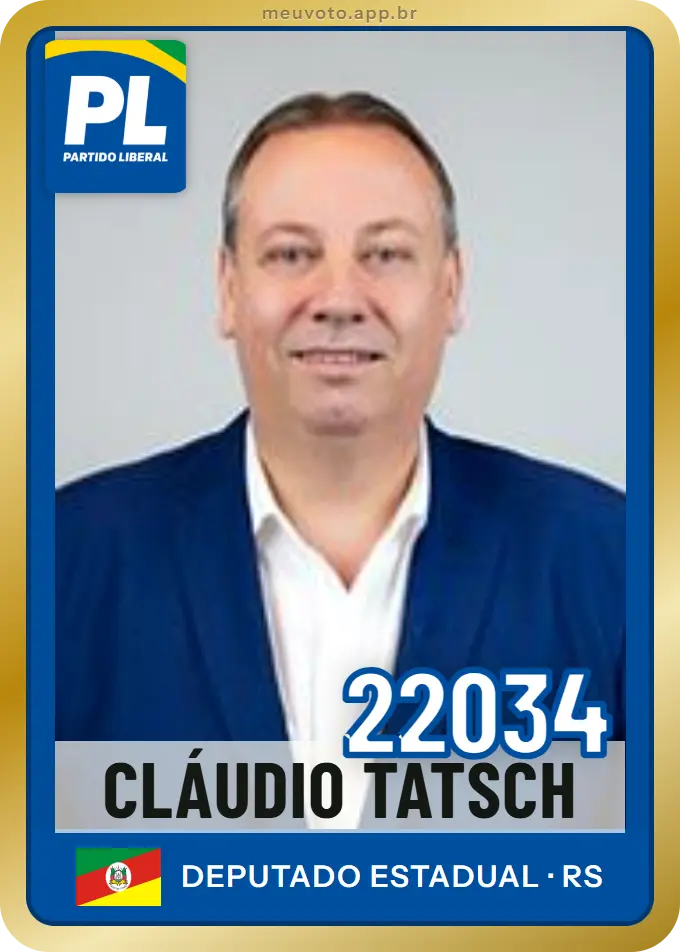 Carta de Cláudio Tatsch, número 22034, PL