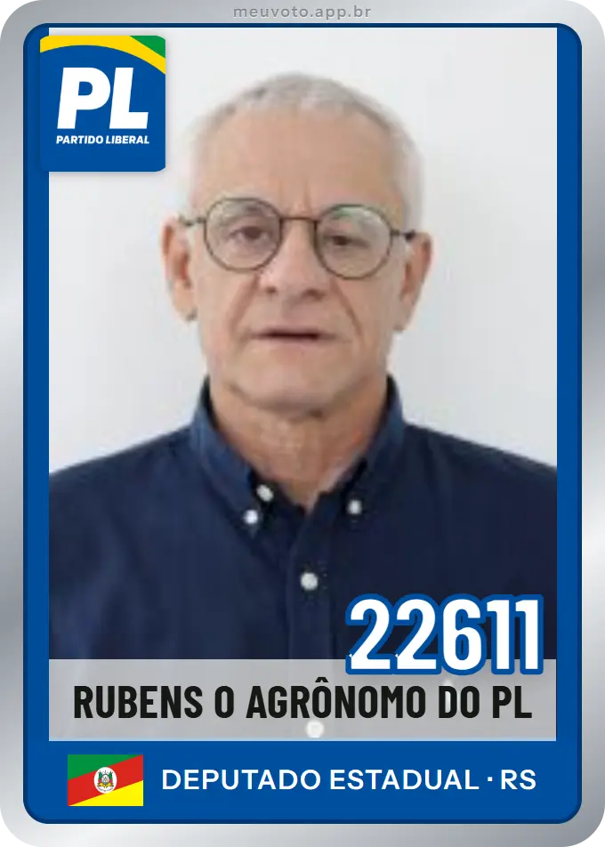 Carta de Rubens O Agrônomo do Pl, número 22611, PL