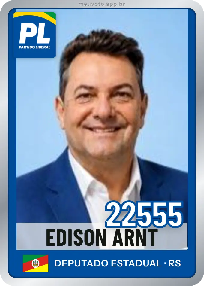 Carta de Edison Arnt, número 22555, PL