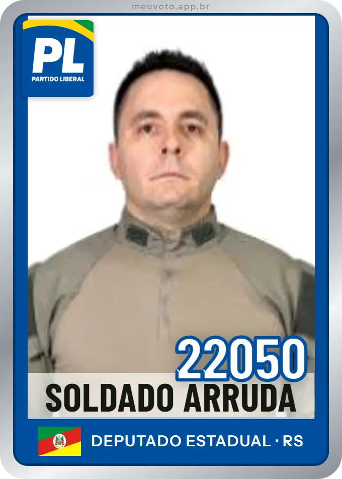 Carta de Soldado Arruda, número 22050, PL