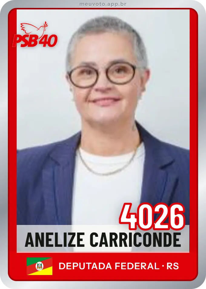 Carta de Anelize Carriconde, número 4026, PSB