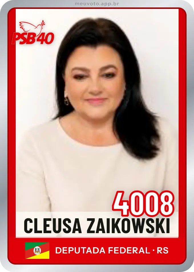 Carta de Cleusa Zaikowski, número 4008, PSB