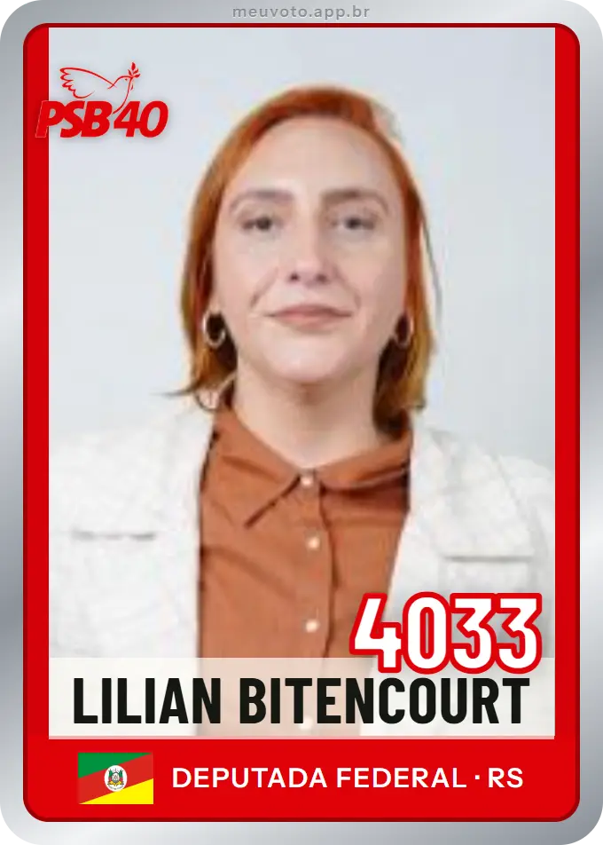 Carta de Lilian Bitencourt, número 4033, PSB
