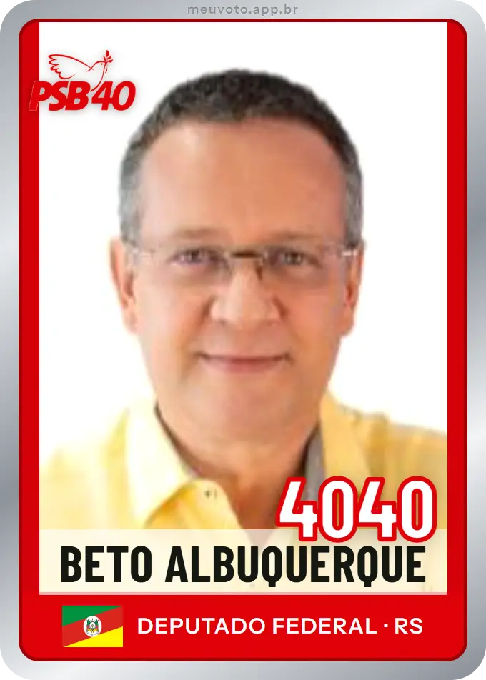 Carta de Beto Albuquerque, número 4040, PSB