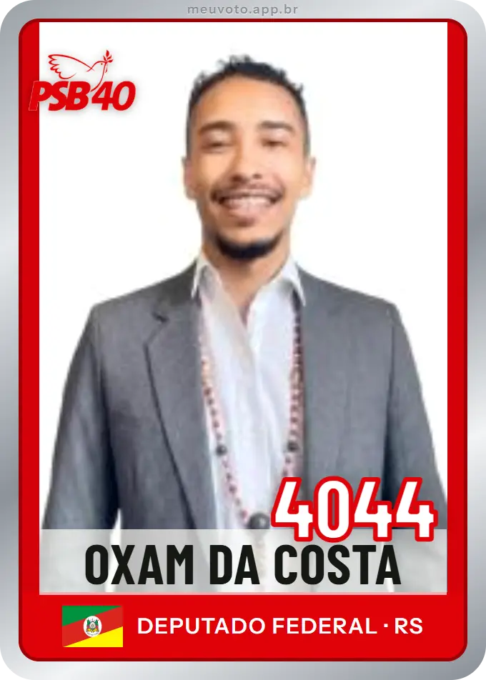 Carta de Oxam da Costa, número 4044, PSB