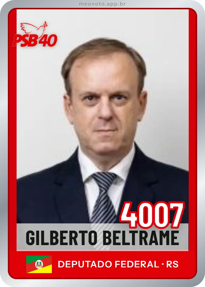 Carta de Gilberto Beltrame, número 4007, PSB