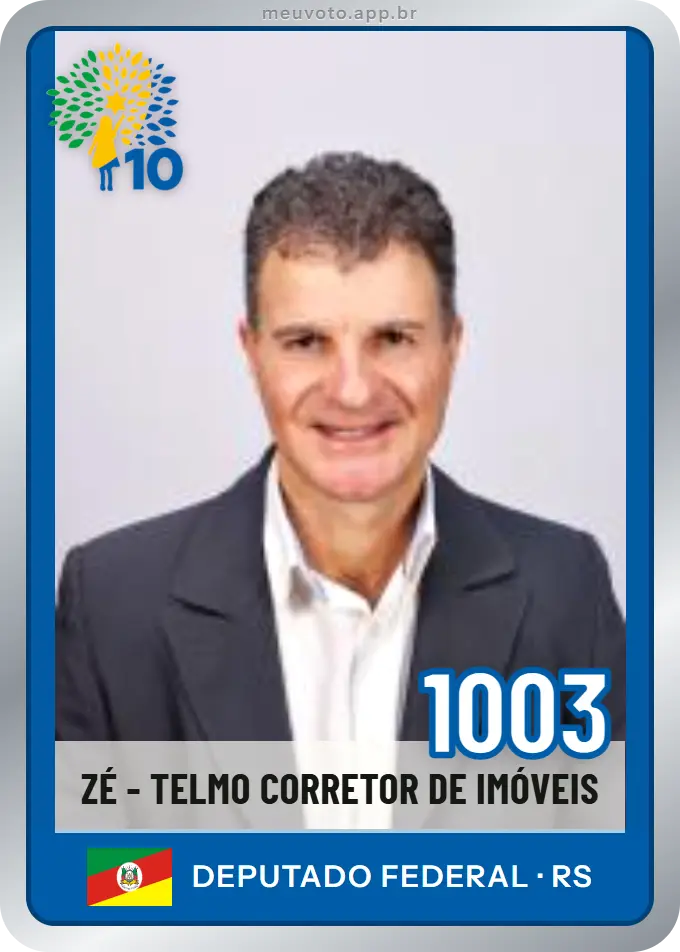Carta de Zé - Telmo Corretor de Imóveis, número 1003, Republicanos
