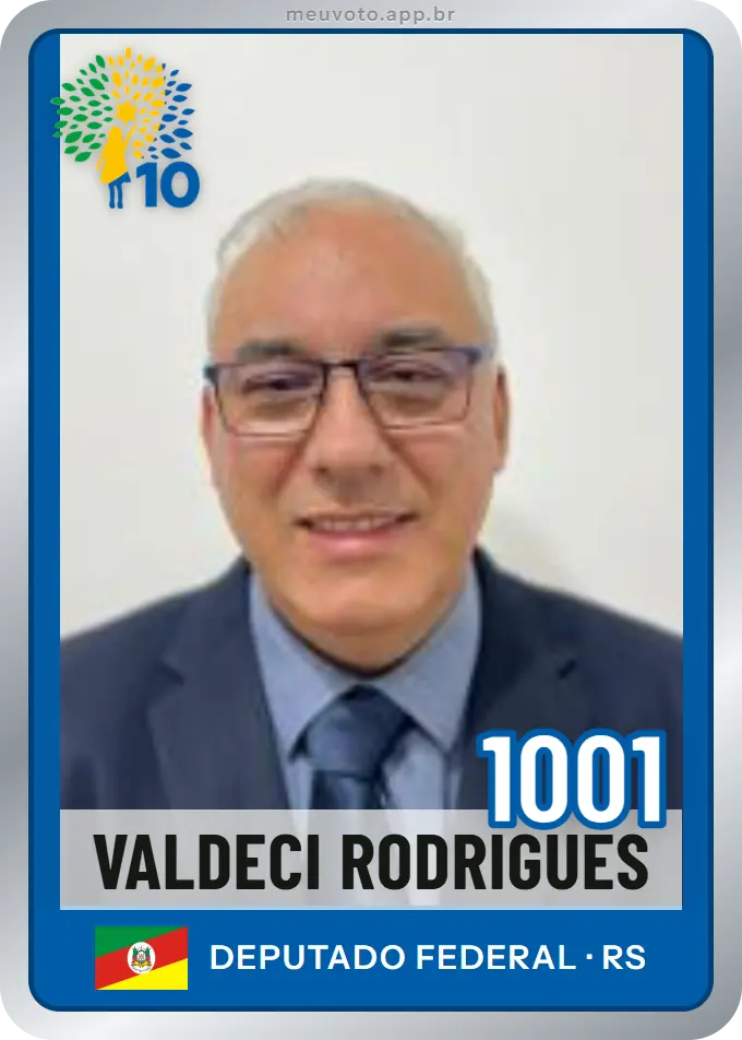Carta de Valdeci Rodrigues, número 1001, Republicanos