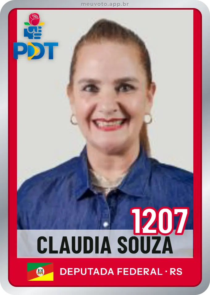 Carta de Claudia Souza, número 1207, PDT