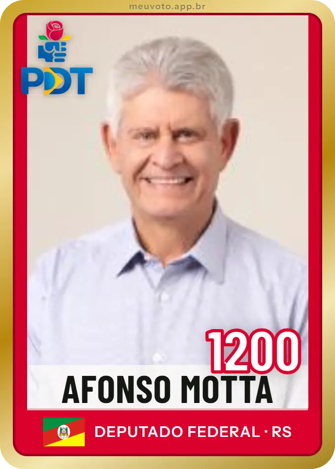Carta de Afonso Motta, número 1200, PDT
